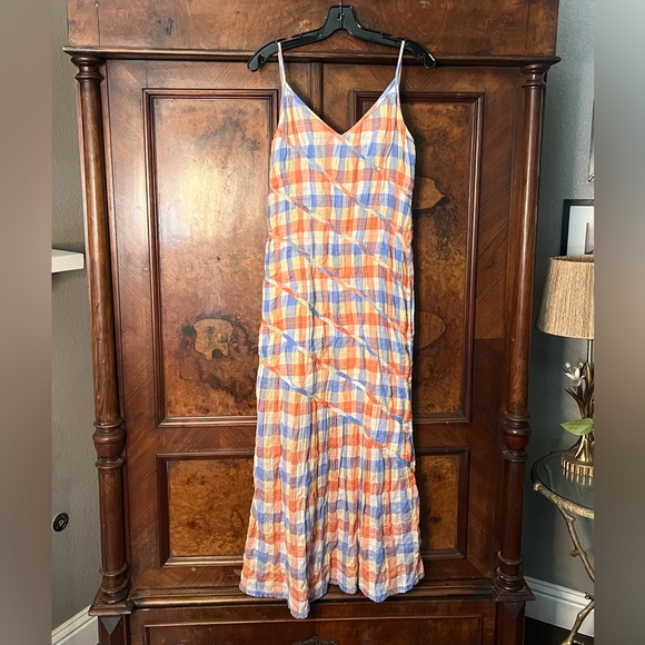 Rejina Pyo- EUC Lightweight Plaid Slip Dress. Size 8 (see measurements). - Picture 4 of 7